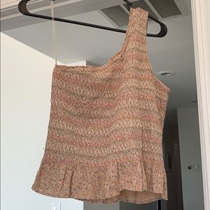 One shoulder American eagle stretch peplum top